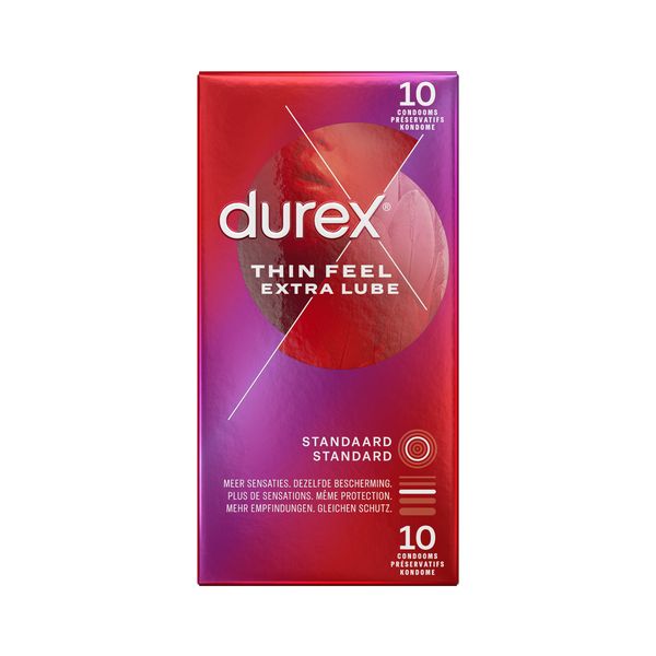 durex thin extra lube x10