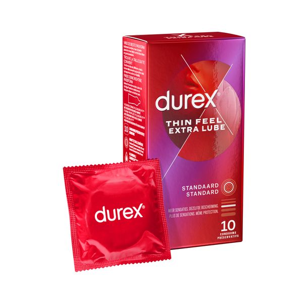 durex thin extra lube x10